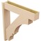 Ekena Millwork 8-in W x 38-in D x 42-in H Balboa Block Rough Cedar Woodgrain TimberThane Outlooker, Primed Tan OUTUR080X38X42BOA44RCPR - alternate 3